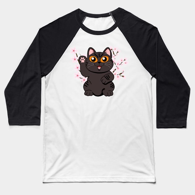 Hi There Tabby Cat Baseball T-Shirt by leBoosh-Designs